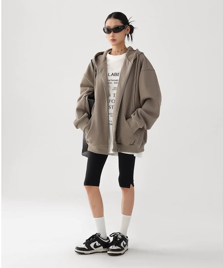 Shadow Eye Oversize Zip Hoodie / 2colors