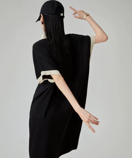 Classic Bicolor Polo Mini Dress