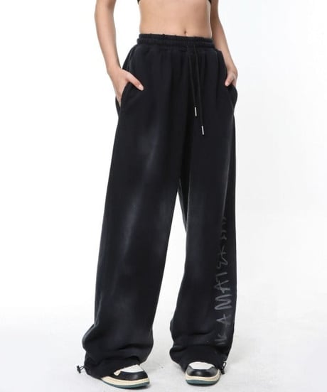 Ultra Wide Baggy Graffiti Logo Sweatpants / 2colors