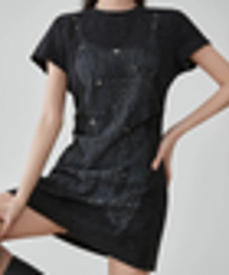 Corset Print Slim T-Shirt Dress