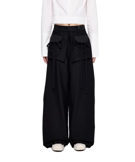 Multi Pocket Wide Cargo Pants / 2colors