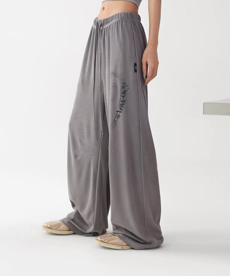 Logo Drape Wide Sweatpants