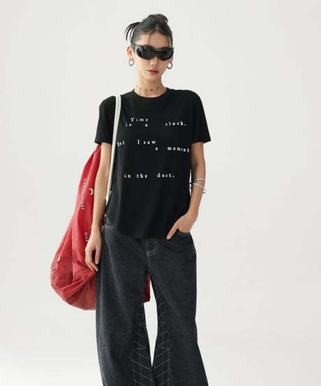 Lettering Relax Fit Tee / 2colors