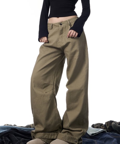 Loose Silhouette Straight Casual Pants