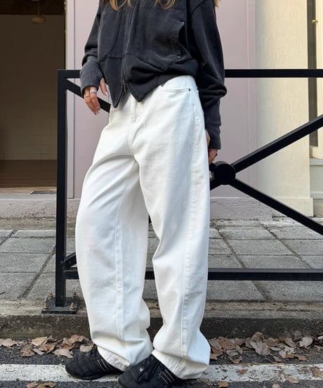 Relaxed Straight Cotton Denim Pants