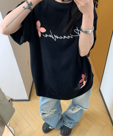 Flower Patch Oversized T-Shirt  / 2colors