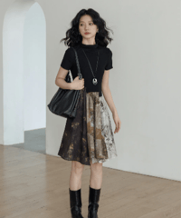 Watercolor Abstract Docking Mini Dress