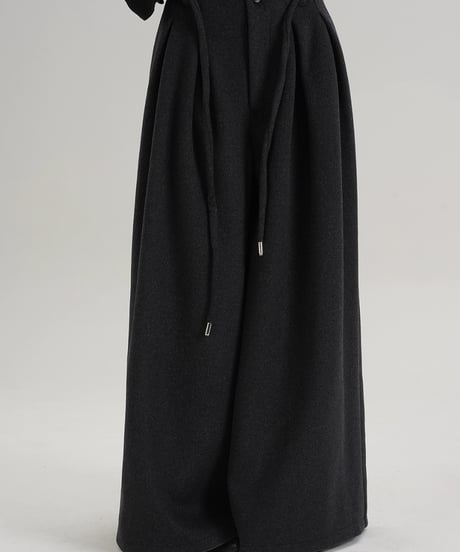 Premium Wool Blend Wide-Leg Trouser  / 2colors