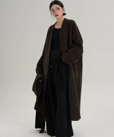 Premium Wool Blend Wide-Leg Trouser  / 2colors