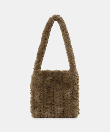 Fluffy Eco Fur Circle Design Mini Bag