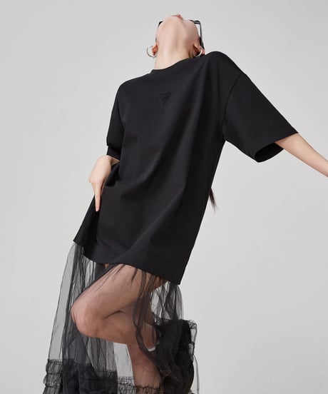 Tulle Layered Patchwork Mesh T-Shirt Dress