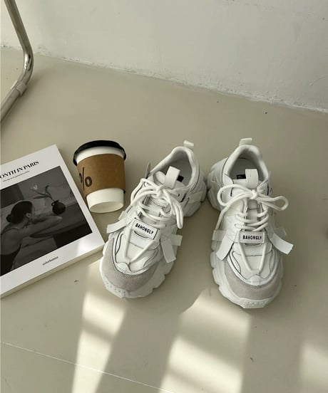 Platform Lace-Up Sneakers / 3colors