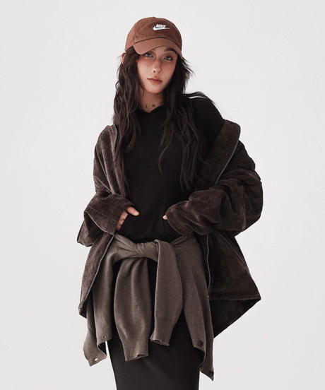 Hoodie Slim-Fit Long Dress  / 2colors