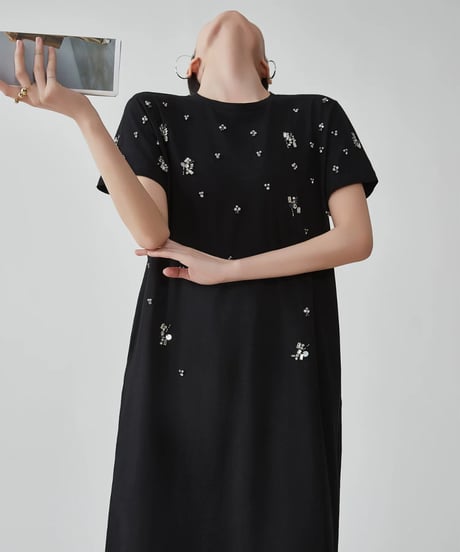 Pearl Bloom Flare T-Shirt Dress