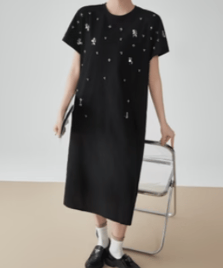Pearl Bloom Flare T-Shirt Dress