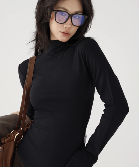 Soft Fit High Neck Top / 4colors