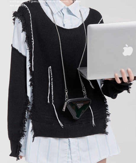 Layered Knit Docking Oversized Shirt