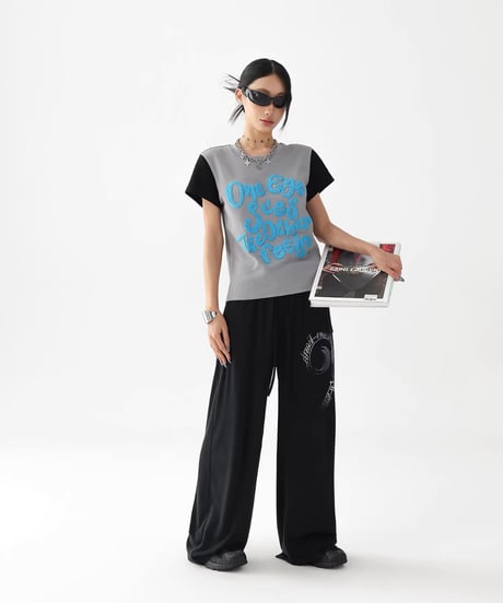 Logo Drape Wide Sweatpants