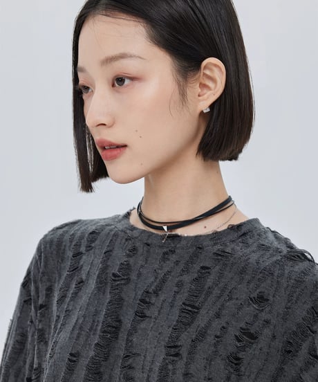 Irregular Damage Loose S/S T-Shirt