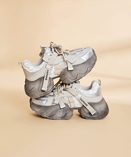 Lace-Up Platform Sneakers / 2colors