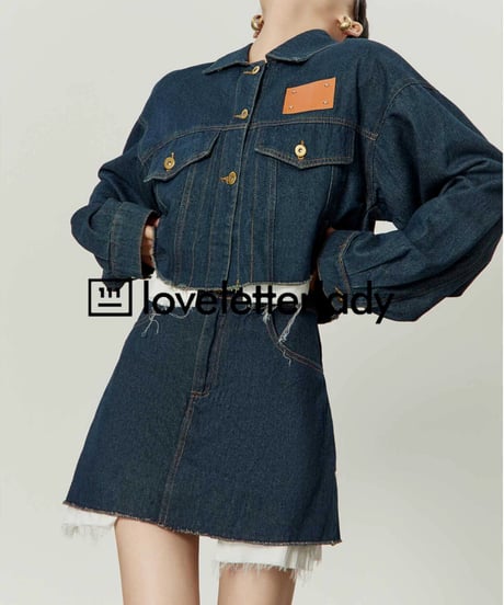Cropped Denim Jacket & Mini Skirt Set