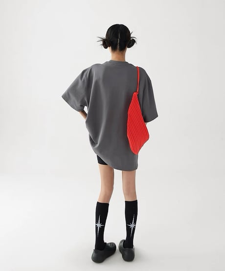 Abstract Flame Print Oversized T-Shirt / 2colors