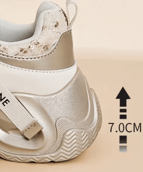 Lace-Up Platform Sneakers / 2colors