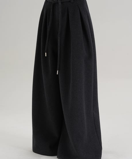 Premium Wool Blend Wide-Leg Trouser  / 2colors