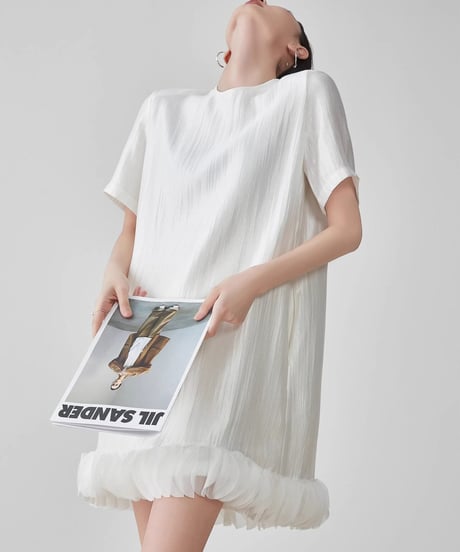 Hem Tulle Frill Mini Dress