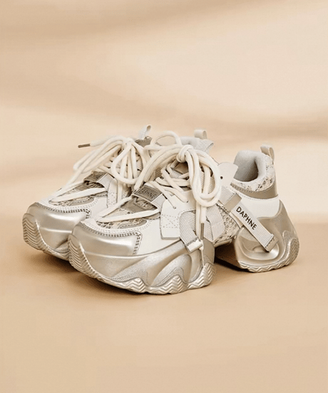 Lace-Up Platform Sneakers / 2colors