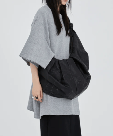 Oversized Crumpled Shoulder Bag