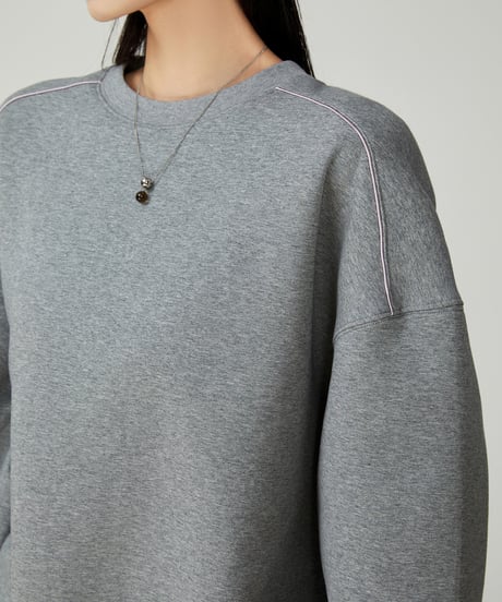 Back Flower Print Oversized Sweatshirt