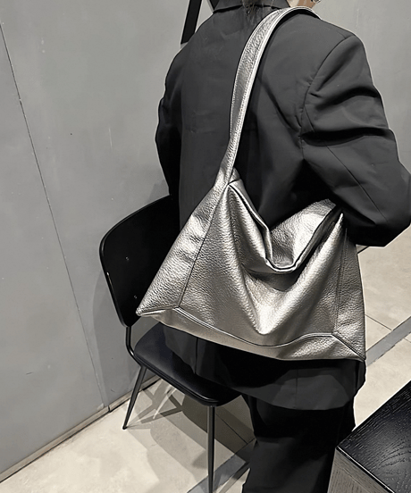Metallic Soft PU One Handle Shoulder Bag / 5colors