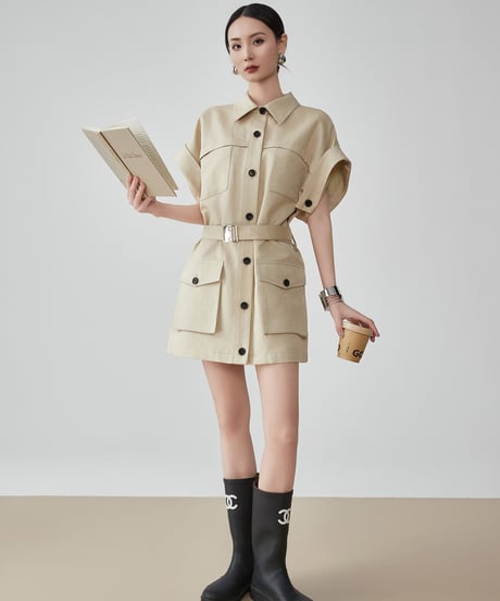 Utility Mini Shirt Dress