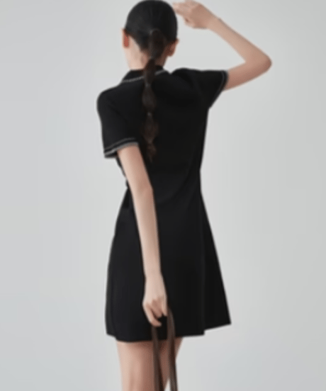 Classic Line Half-Zip Mini Dress