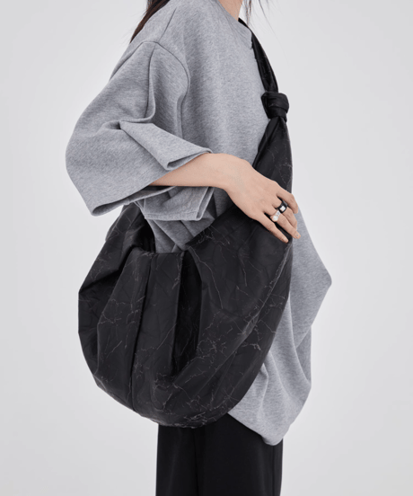 Oversized Crumpled Shoulder Bag