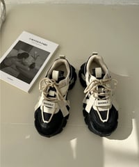 Platform Lace-Up Sneakers / 3colors