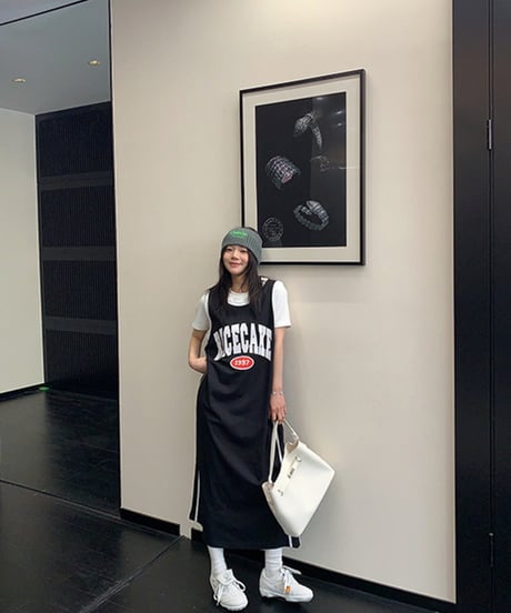 Sleeveless Logo Long Dress / 3colors