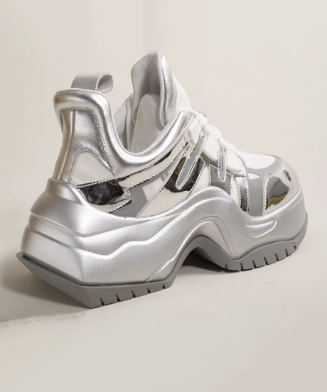 Metallic Platform Chunky Sneakers / 2colors