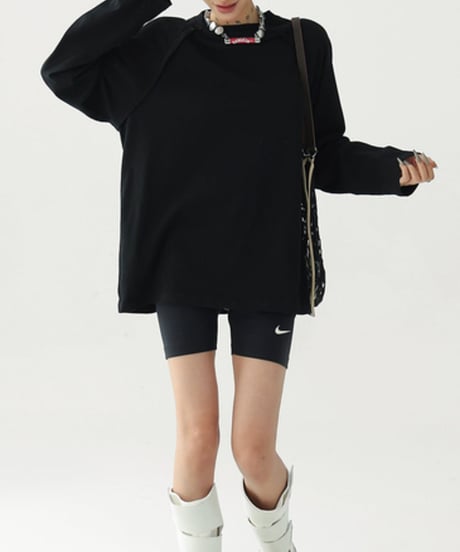 Seam Design Long Sleeve Cutsew / 2colors