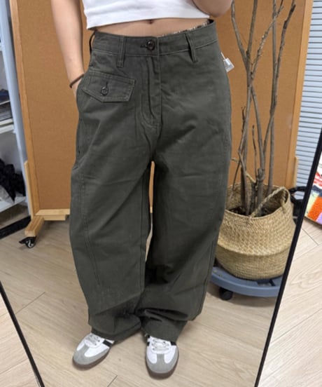 Vintage Loose Wide Work Pants / 2colors