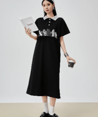 Cat Charm Polo Long Dress
