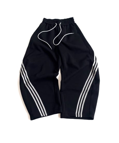 Curved Stripe Ultra Wide Track Pants  / 3colors
