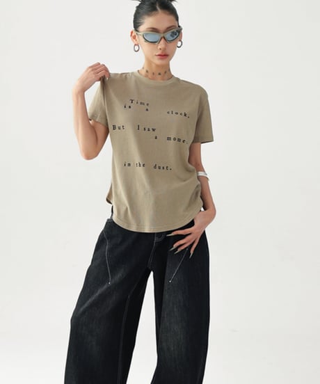 Lettering Relax Fit Tee / 2colors