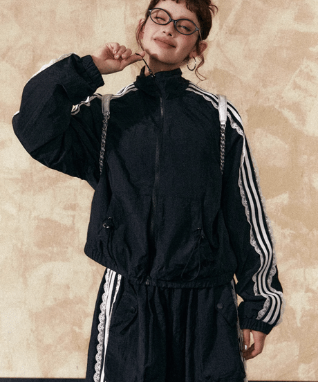 Race-Inspired Side-Stripe Track Jacket & Long Skirt Set