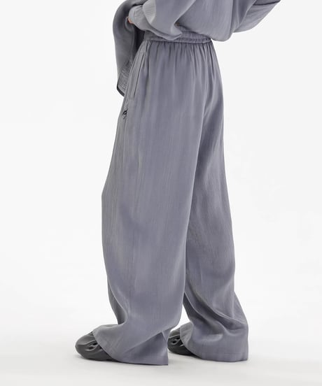 Loose Satin Texture Shirt & Pants Setup  / 2colors