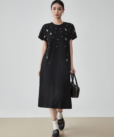 Pearl Bloom Flare T-Shirt Dress