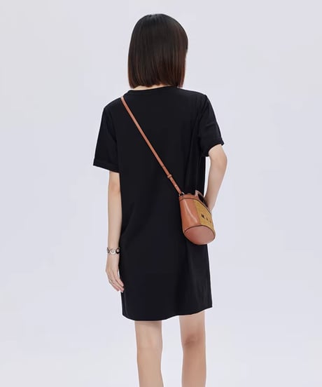 Casual Loose Fit Pocket T-shirt Dress
