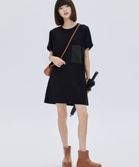 Casual Loose Fit Pocket T-shirt Dress