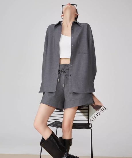 Relaxed Shirt & Shorts Set